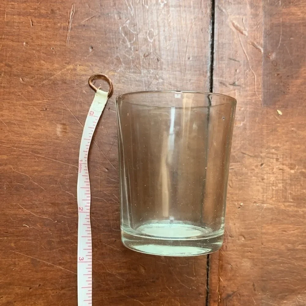 12 new glass candle holders in box 22 (3.5 lbs)
